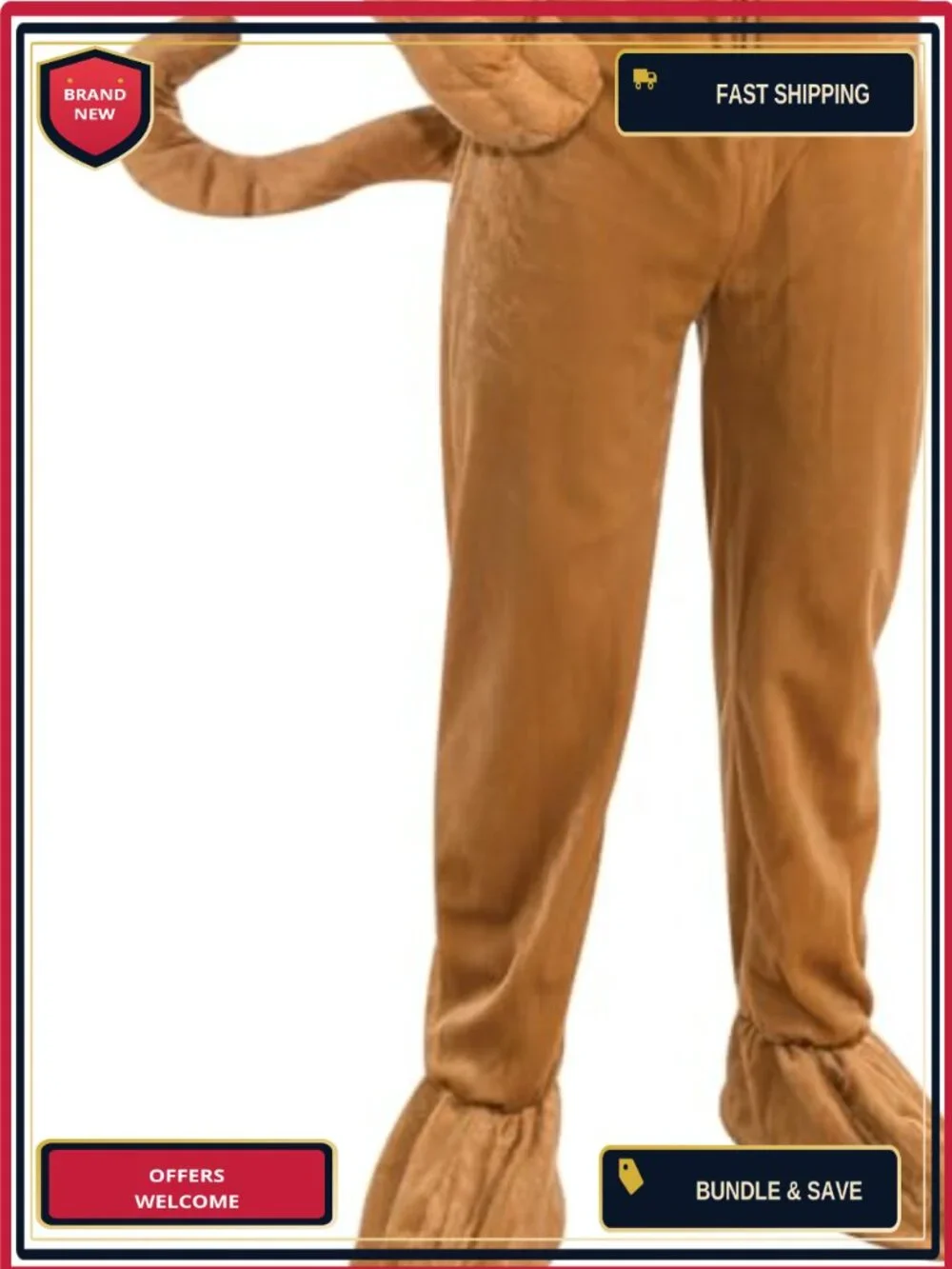 Scooby-Doo Adult Costume Velour Jumpsuit with Headpiece Standard